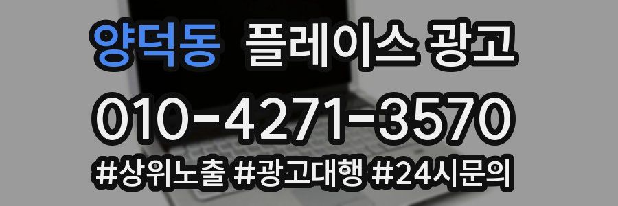양덕동 플레이스 광고