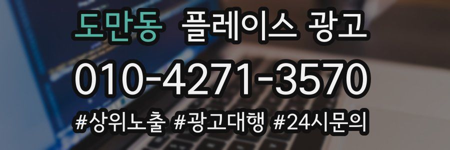 도만동 플레이스 광고