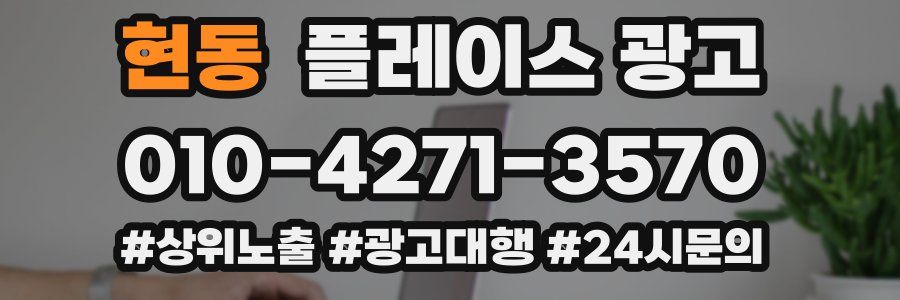 현동 플레이스 광고
