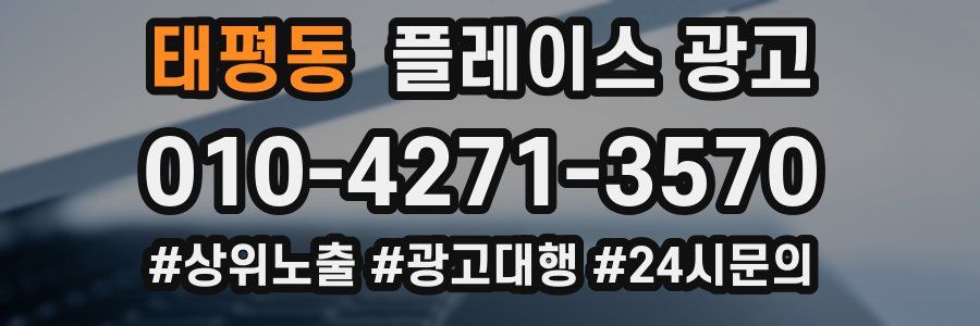 태평동 플레이스 광고