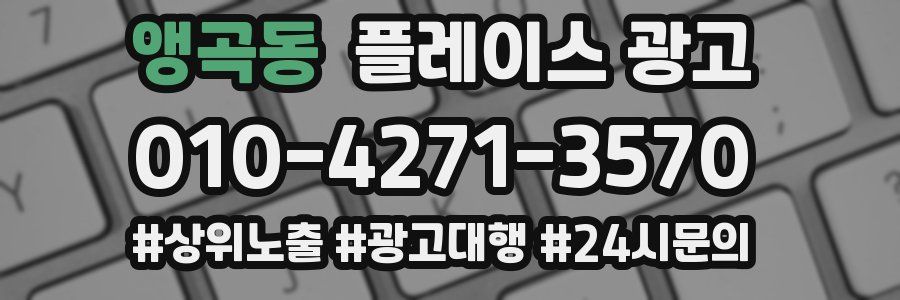 앵곡동 플레이스 광고