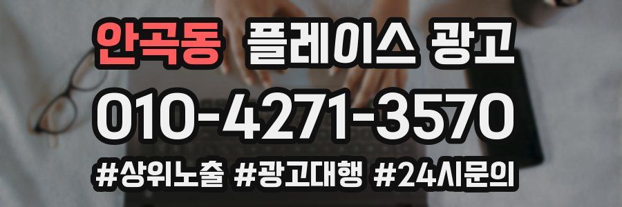 안곡동 플레이스 광고