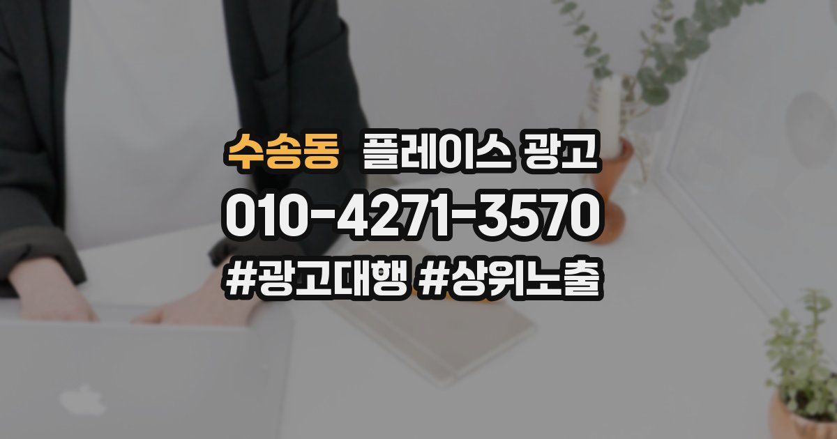 수송동 플레이스 광고