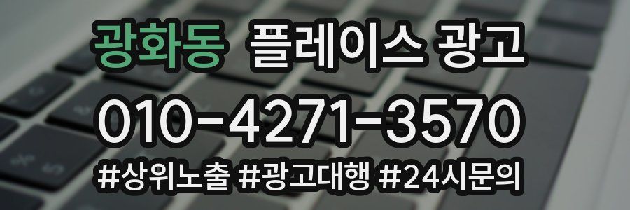 광화동 플레이스 광고