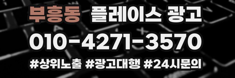부흥동 플레이스 광고