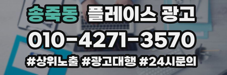 송죽동 플레이스 광고