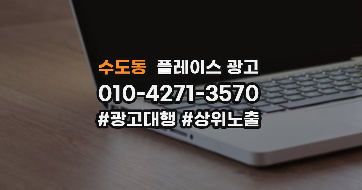 수도동 플레이스 광고