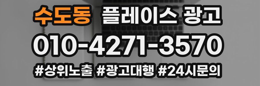 수도동 플레이스 광고