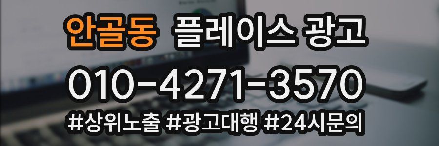 안골동 플레이스 광고