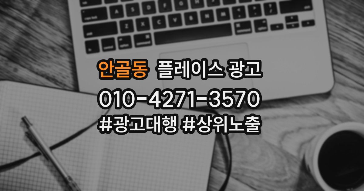안골동 플레이스 광고
