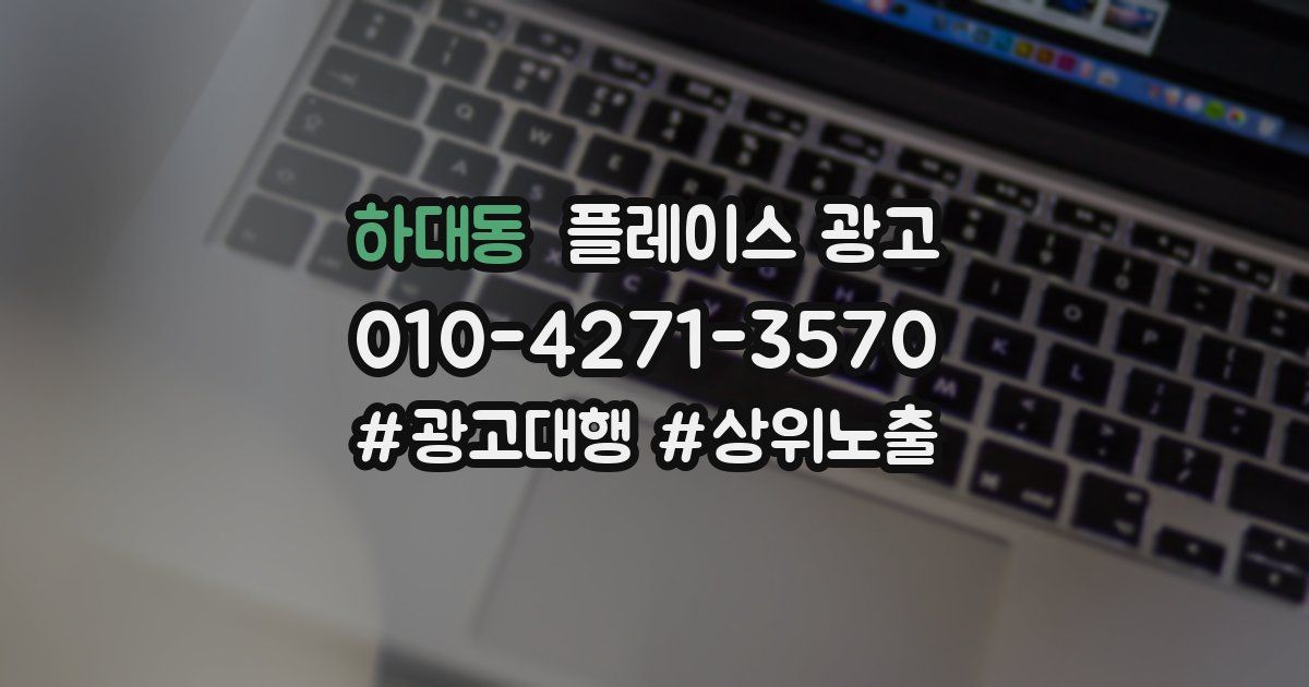 하대동 플레이스 광고