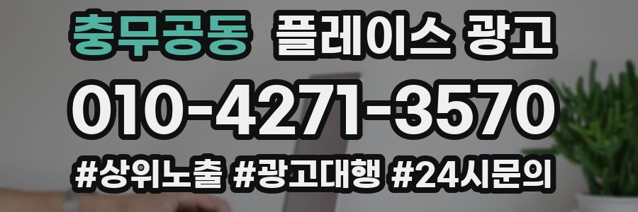 충무공동 플레이스 광고