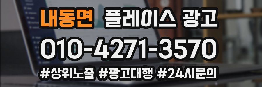 내동면 플레이스 광고