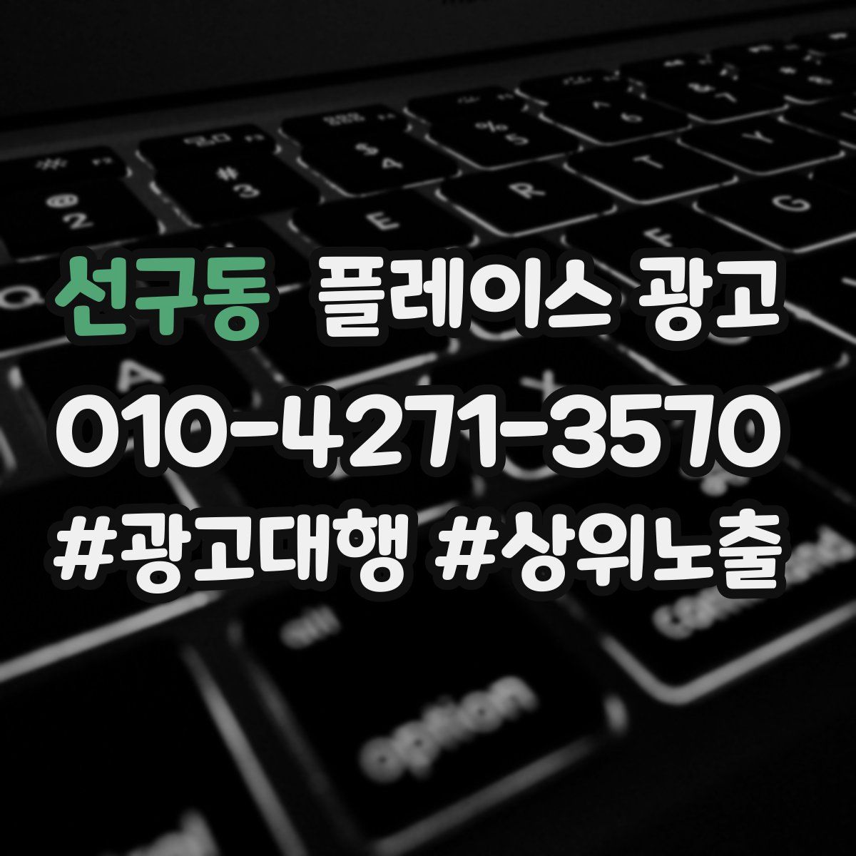 선구동 플레이스 광고