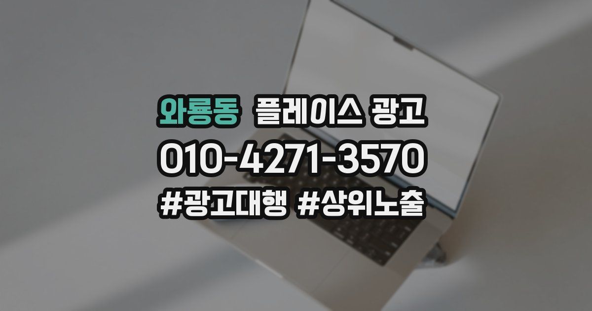 와룡동 플레이스 광고