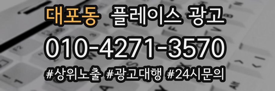 대포동 플레이스 광고