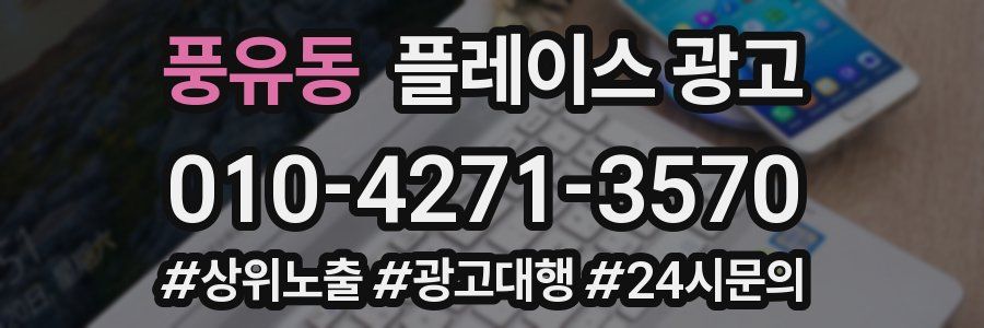 풍유동 플레이스 광고