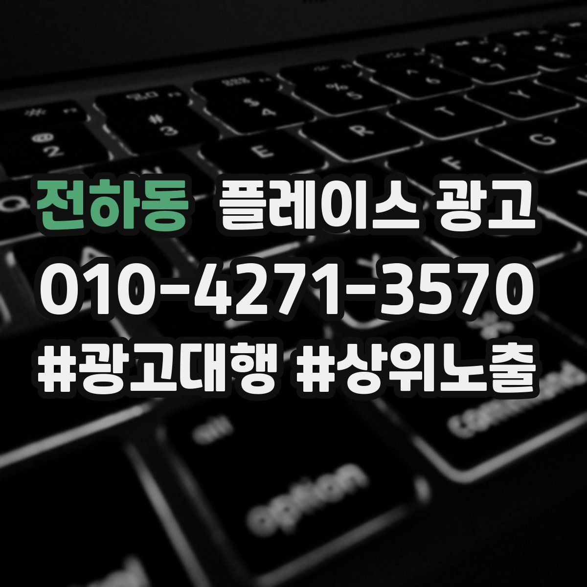전하동 플레이스 광고