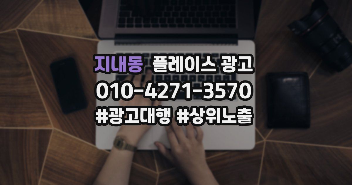 지내동 플레이스 광고