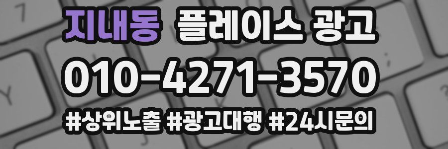 지내동 플레이스 광고