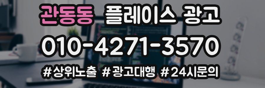 관동동 플레이스 광고