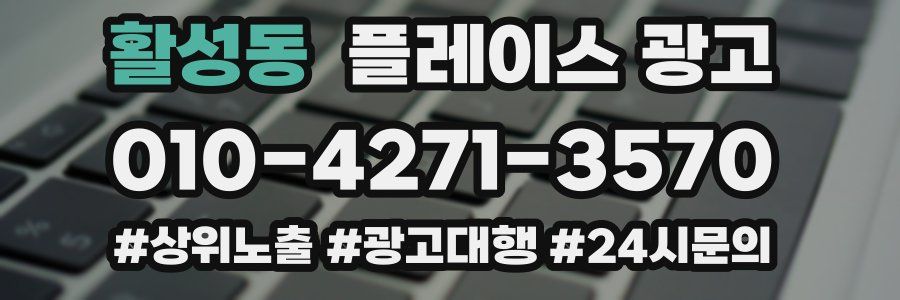 활성동 플레이스 광고