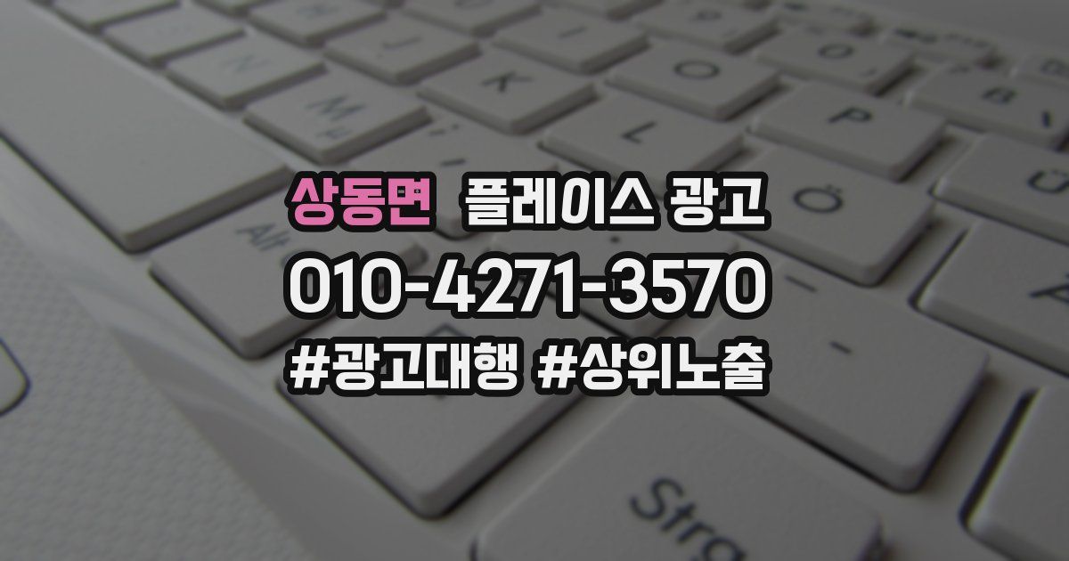 상동면 플레이스 광고