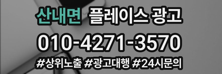 산내면 플레이스 광고