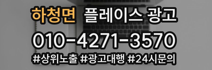 하청면 플레이스 광고