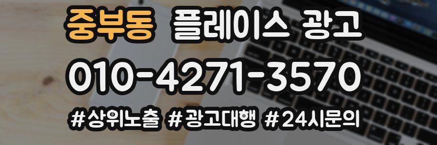 중부동 플레이스 광고