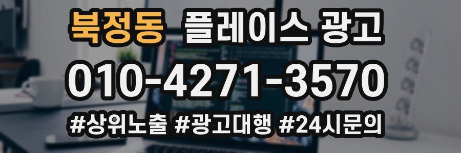 북정동 플레이스 광고