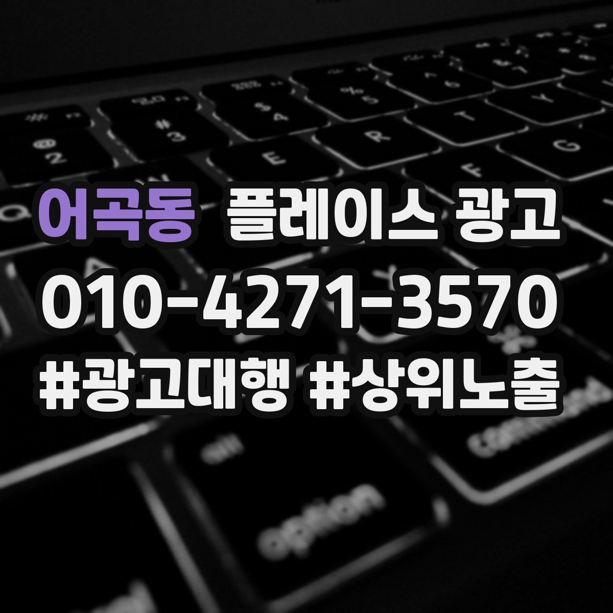 어곡동 플레이스 광고