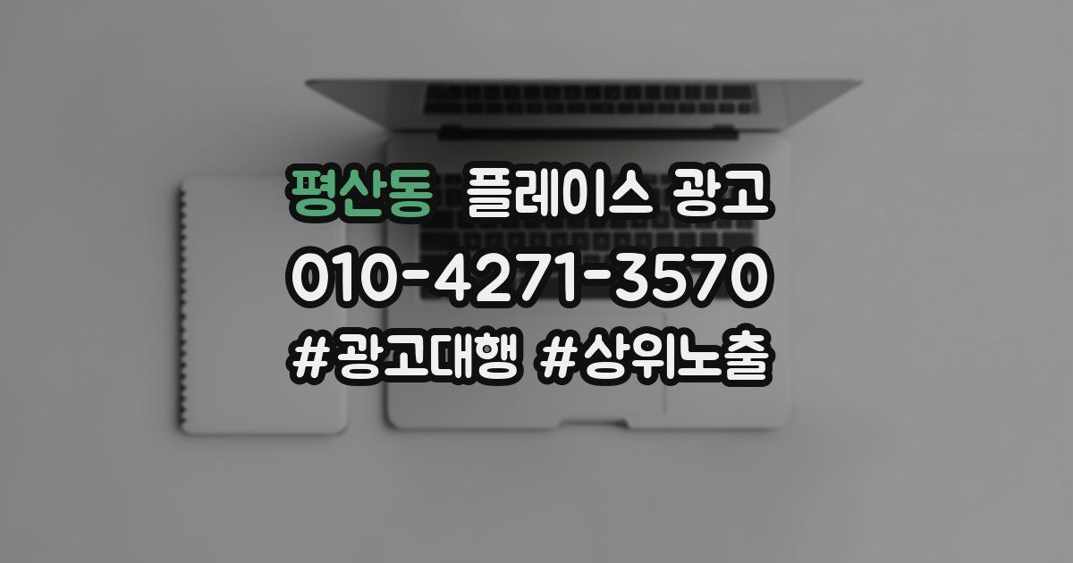 평산동 플레이스 광고