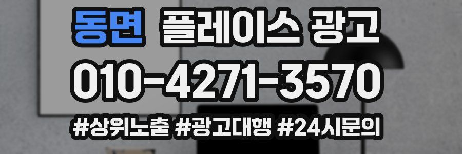 동면 플레이스 광고