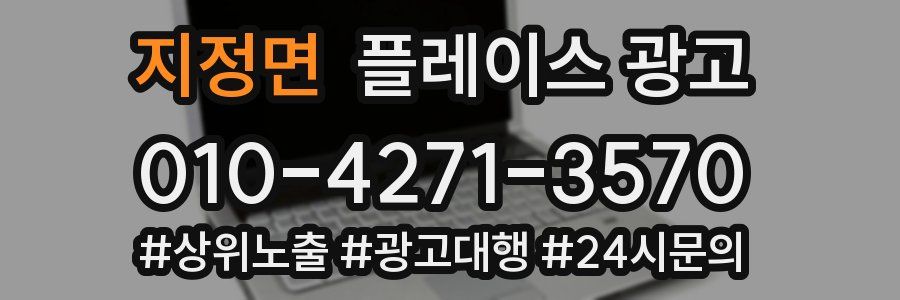 지정면 플레이스 광고