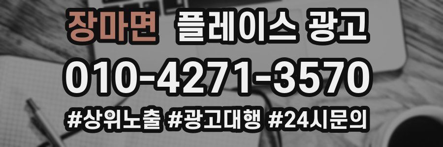 장마면 플레이스 광고