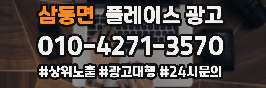 삼동면 플레이스 광고