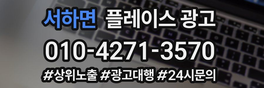 서하면 플레이스 광고