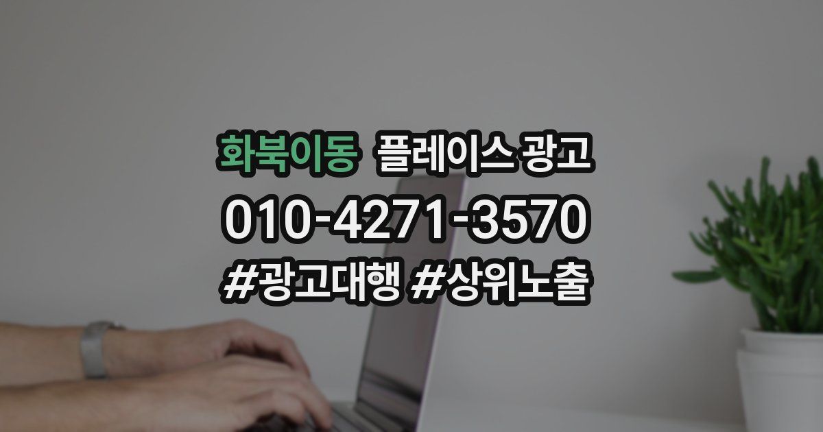 화북이동 플레이스 광고