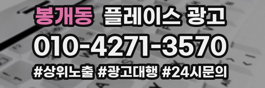 봉개동 플레이스 광고