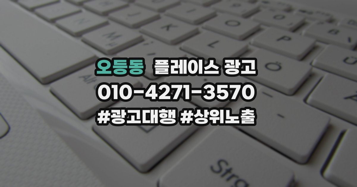 오등동 플레이스 광고