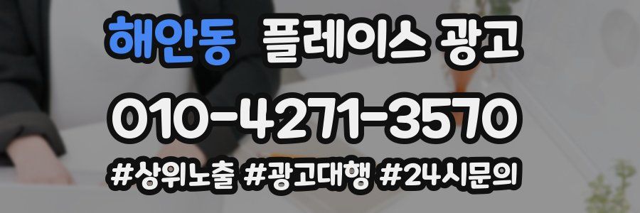 해안동 플레이스 광고
