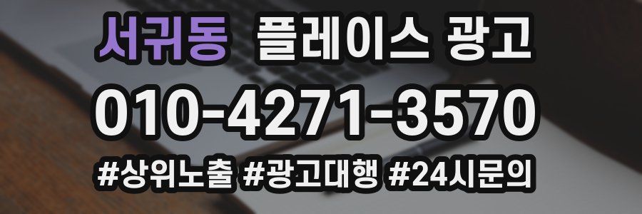 서귀동 플레이스 광고