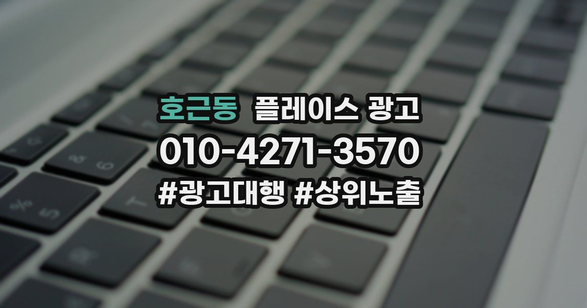 호근동 플레이스 광고