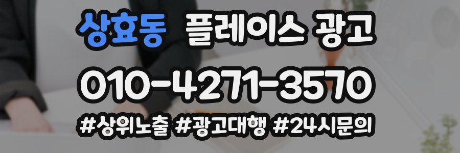 상효동 플레이스 광고