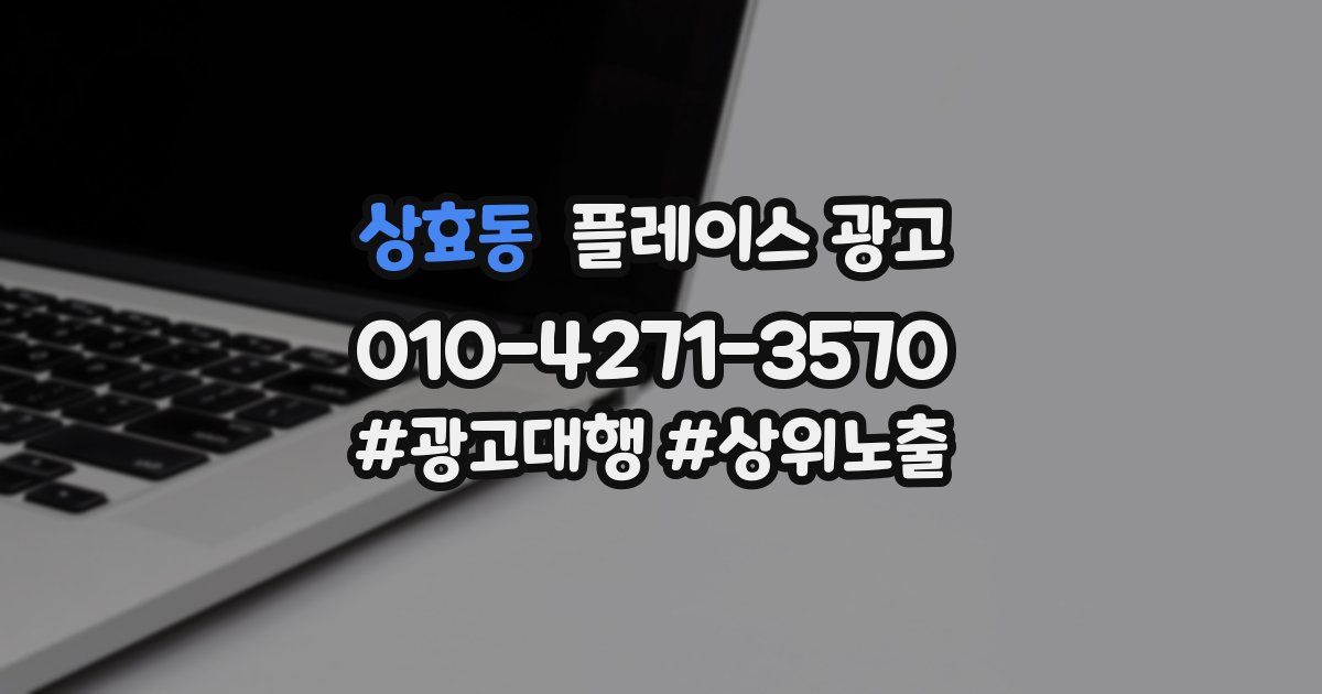 상효동 플레이스 광고