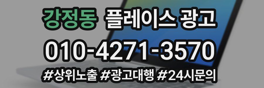 강정동 플레이스 광고