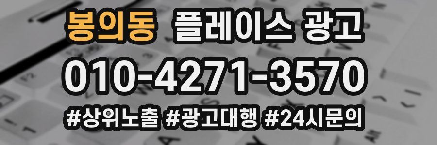 봉의동 플레이스 광고