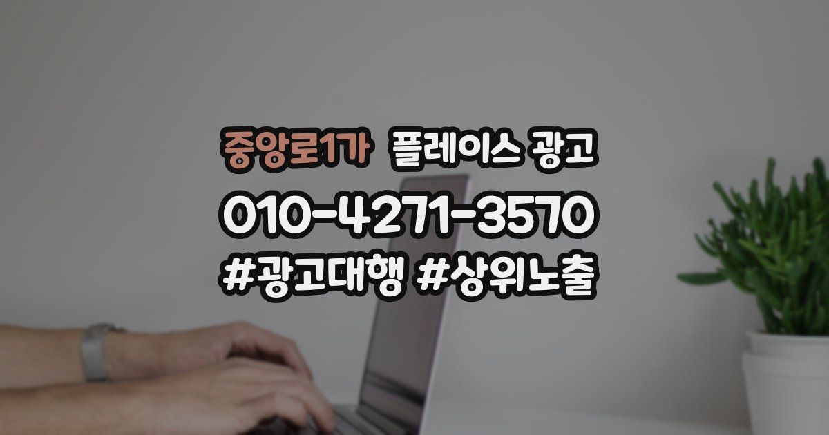 중앙로1가 플레이스 광고