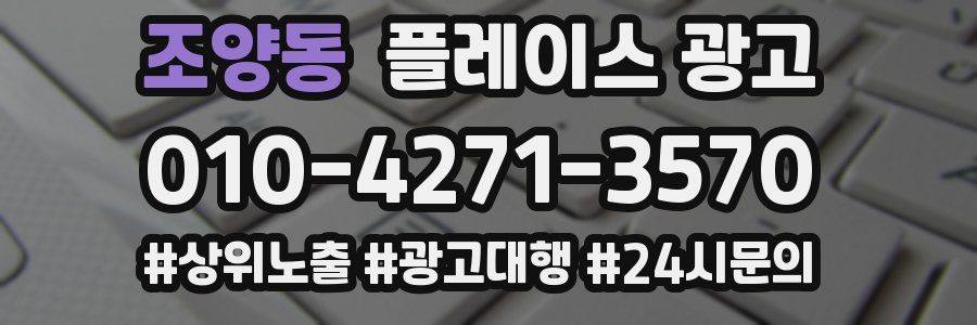 조양동 플레이스 광고